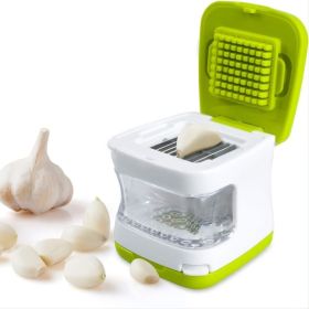 1pc Garlic Press Stainless Steel Double-sided Gadget Crusher And Slicer With Ergonomic Design And Practical Kitchen Utensils To Keep Your Hands F (Color: Green)